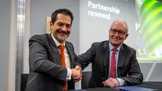 Präsident Hofmann und Präsident Brady unterzeichneten in London das Memorandum of Unterstanding zur Verlängerung der Partnerschaft zwischen TUM und Imperial. Bild: Fergus Burnett