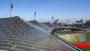 Ausblick vom Zeltdach des Münchner Olympiastadions