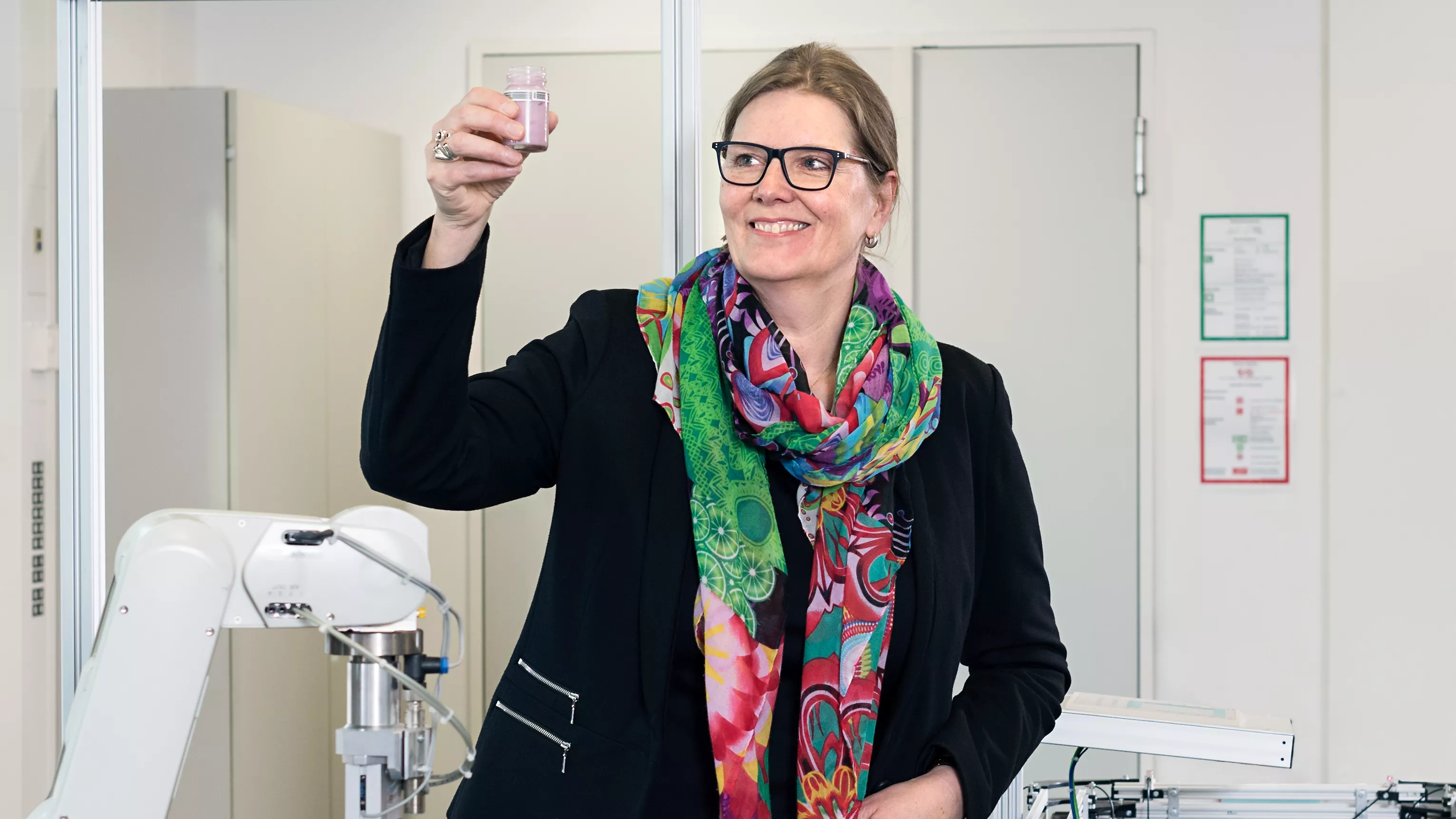 Prof. Birgit Vogel-Heuser in the laboratory