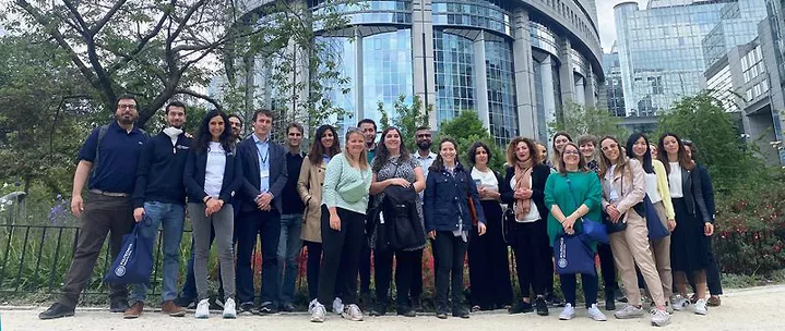 The 2021/2022 cohort of the European Talent Academy in Brussels in May 2022. Photo: TUM Brussels