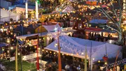The Schwabing Christmas Market at the Münchner Freiheit from above