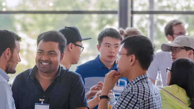 International researchers exchanging their knowledge in a relaxed atmosphere