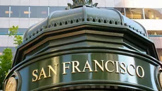 Advertising column with San Francisco lettering
