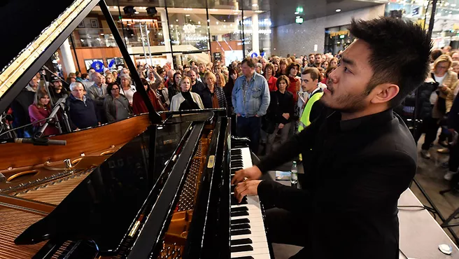 Pianist Yi-Lin-Jiang bei der Münchner Festspielnacht 2018. 