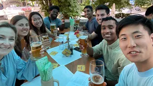 TUM PREP participants 2022 in the beer garden