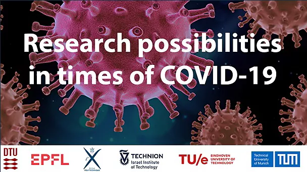 Slide des EuroTech-Webinars Research possibilities in times of Covid-19