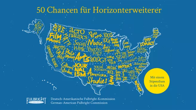 Postkarte der Fulbright-Kommission