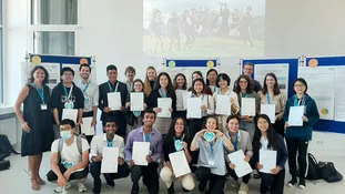 Group picture of the TUM PREP class of 2022 at the closing event