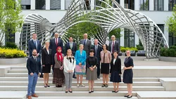 TUM Global Week 2018: Mitglieder des Hochschulpräsidiums mit Vertretern des International Center und den Liaison Officers aus den TUM Verbindungsbüros und TUM Asia.