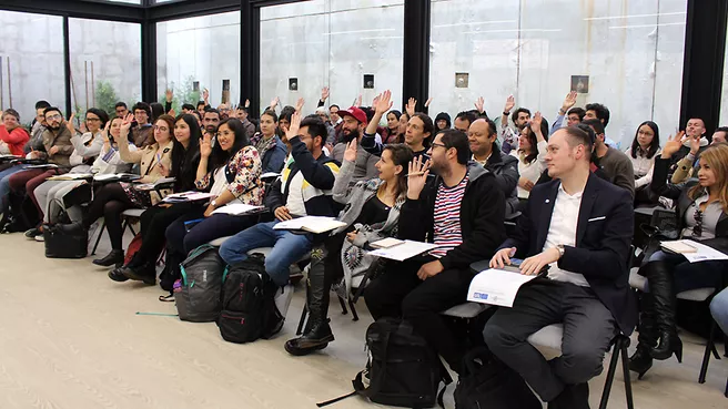 Audience at the PhD & Postdoc Workshop in Bogotá (Source: DFG)