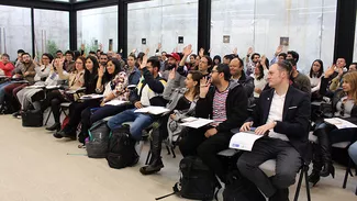 Publikum beim PhD & Postdoc Workshop in Bogotá (Quelle: DFG)