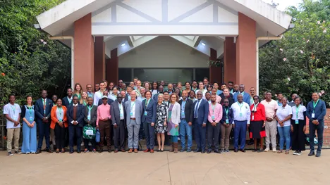 Participants of the TUM SEED Center Annual Symposium on the campus of the Jomo Kenyatta University for Agriculture and Technology