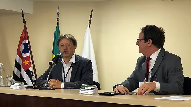 Prof Volker Sieber (TUM) and Prof Sandro Roberto Valentini (UNESP)