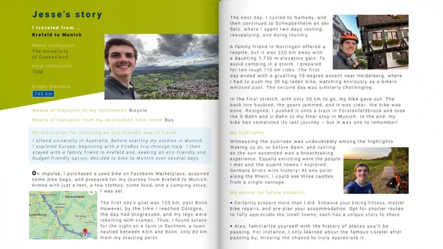 Thinking Green Travel Stories - Teaser with an example story