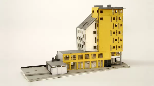 Model of a residential and commercial building