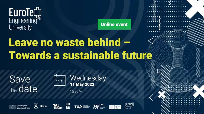 Visual zum Web-Event im Rahmen des EuroTeQ-Colliders 2022 Leave no waste behind - Towards a sustainable future 