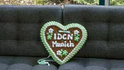 Gingerbread heart with IDCN Munich lettering