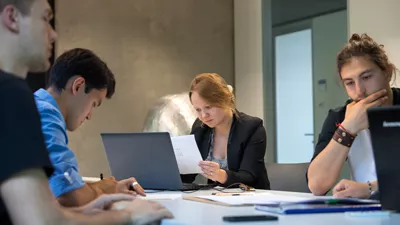 Young team working on their computers