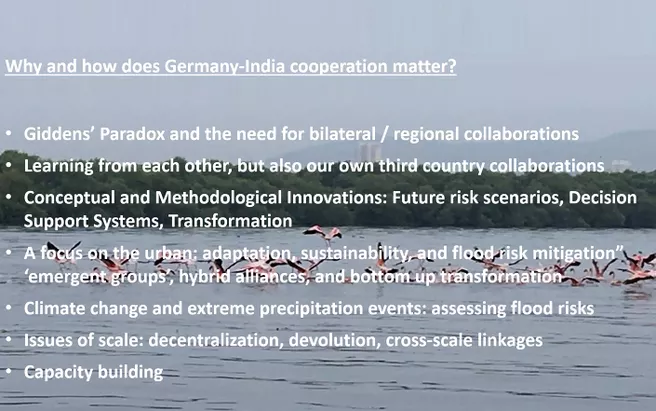 Presentation slide of the TUM Global Dialogue Indo-German cooperation and global environmental risks