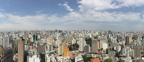 Blick über das Zentrum São Paulos, der größten Stadt der Südhalbkugel und Hotspot für Digitalisierung in der Region. Bild: Sören Metz / TUM