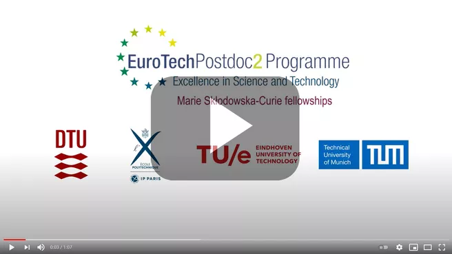 Teaser-Bild zum Video EuroTechPostdoc2 - A postdoctoral fellowship programme of EuroTech Universities, co-funded by the EU
