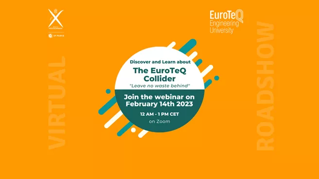 Visual for the EuroTeQ Collider webinar of the École polytechnique de Paris