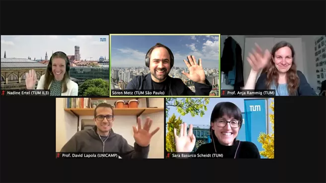 Screenshot of the parties involved in the Zoom call