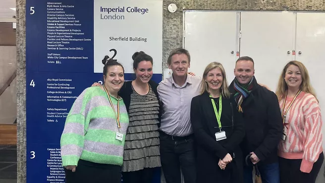 Group photo with colleagues from Imperial College