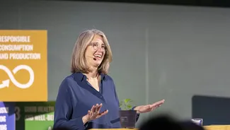 Sarah Billington, UPS Foundation Professor and Senior Fellow at Woods Institute for the Environment at Stanford University, on TUM Sustainability Day 2024