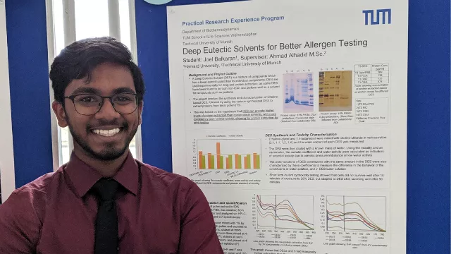 Joel Balkaran bei der TUM PREP poster session