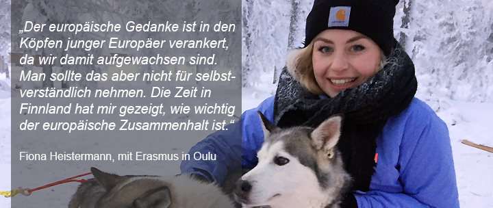 Bild mit Statement von Erasmus-Teilnehmerin Fiona Heistermann 