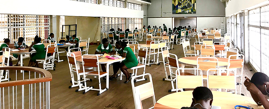 Students in the University Library of the KNUST