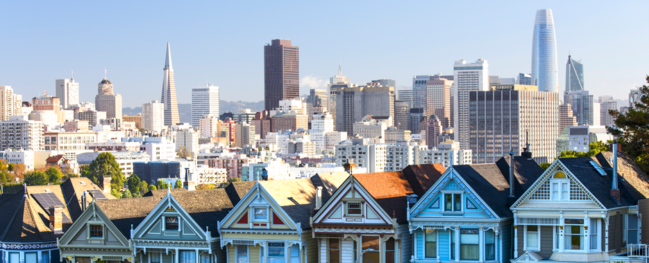 The famous Painted Ladies in San Francisco