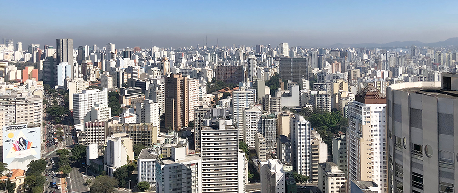 Blick auf São Paulo City