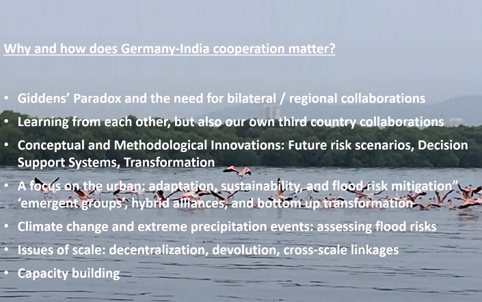 Präsentationsfolie des TUM Global Dialogue Deutsch-indische Kooperation und globale Umweltrisiken 