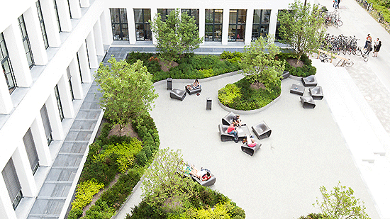 Ausblick von der TUM Fakultät für Architektur