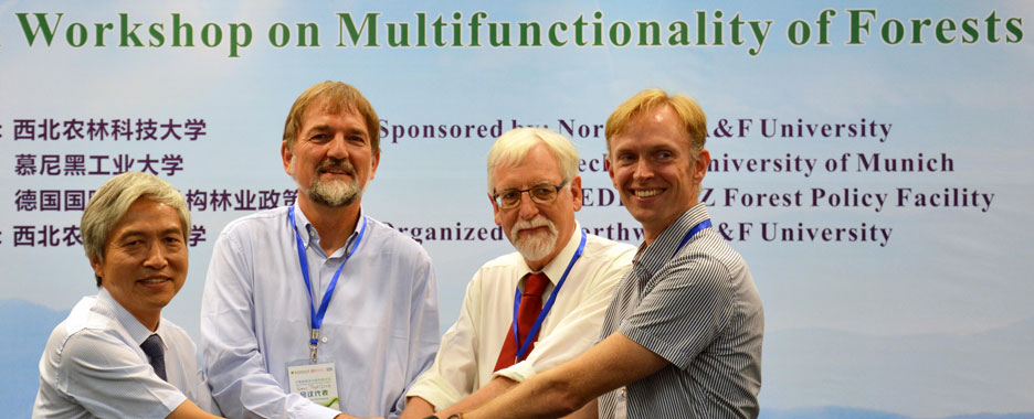 Group picture of the research team at the Workshop on Multifunctionality of Forests in China